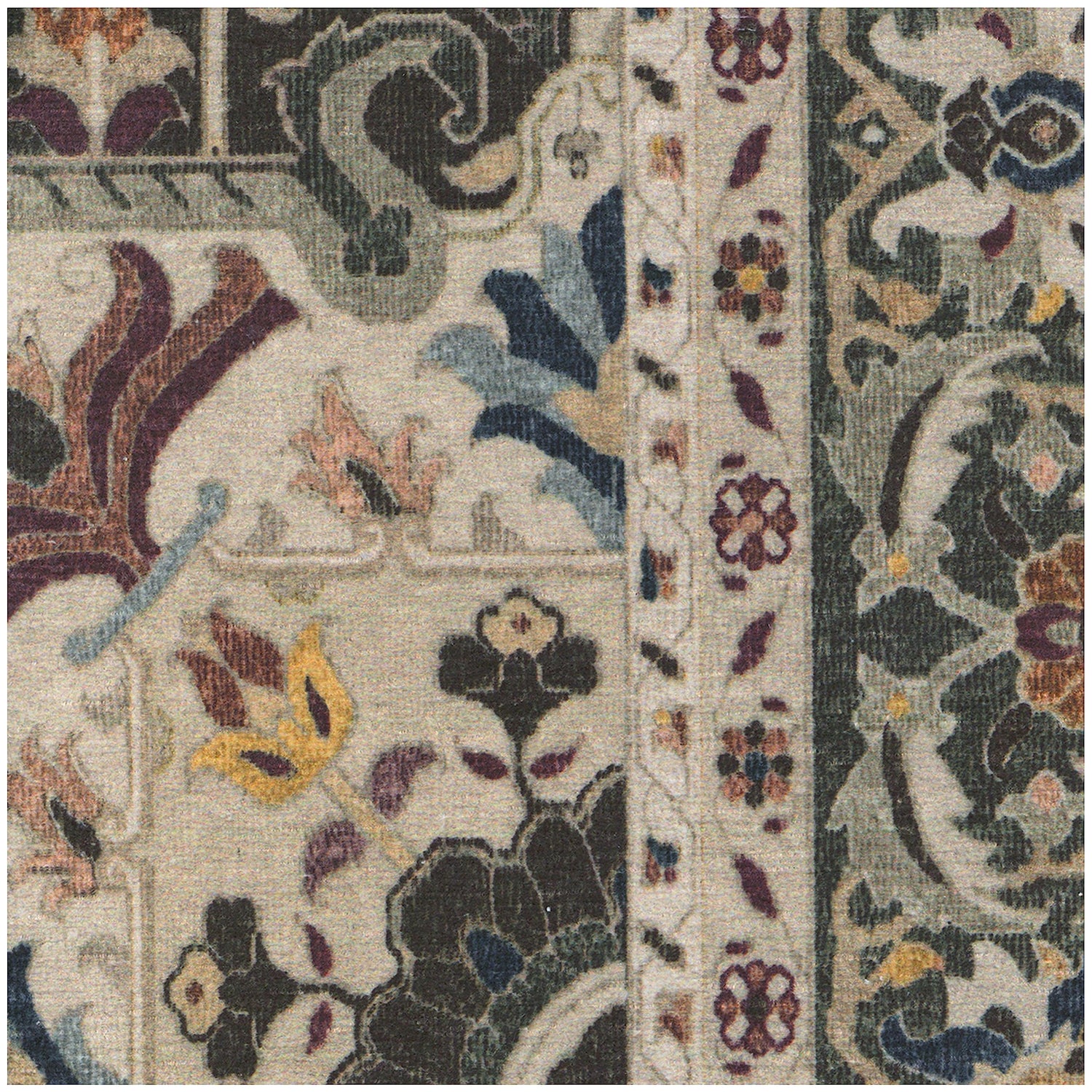 RUGGABLE Hendesi Heriz Washable Rug - Perfect Antique Vintage Area Rug for Living Room Bedroom Kitchen - Pet &amp; Child Friendly - Stain &amp; Water Resistant, Non-Slip - Abalone 2&