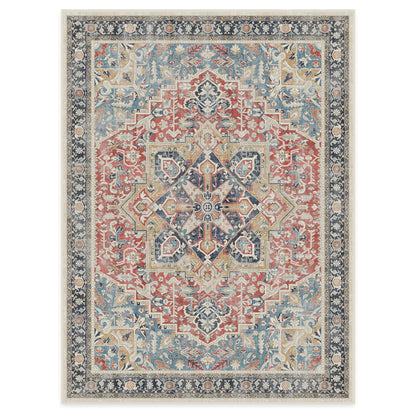RUGGABLE Kamran Washable Rug - Perfect Vintage Area Rug for Living Room Bedroom Kitchen - Pet &amp; Child Friendly - Stain &amp; Water Resistant - Hazel 5&