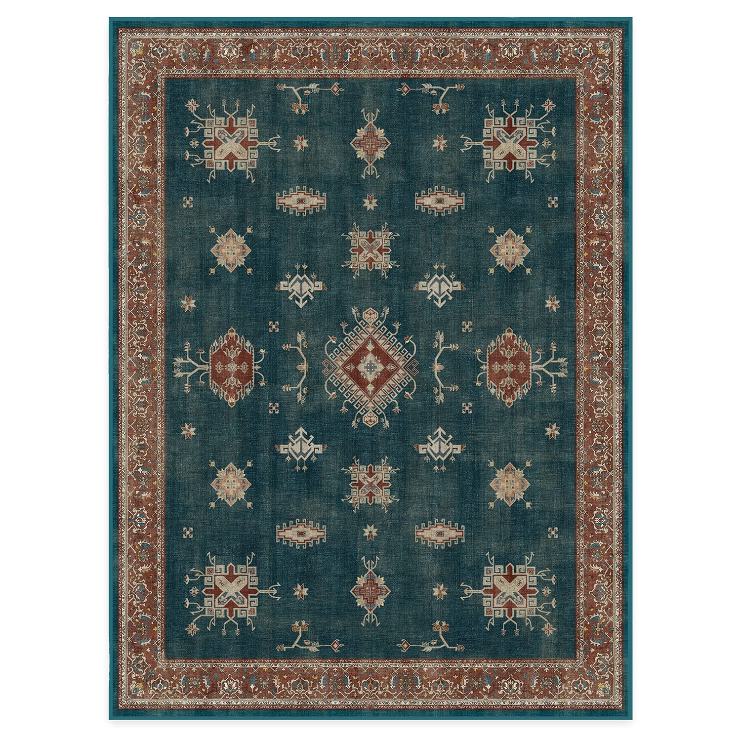 RUGGABLE – Verena Dark Wood – Machine Washable Runner Rug – Pet &amp; Child Friendly – Stain &amp; Water Resistant – Non-Slip – 2.5&
