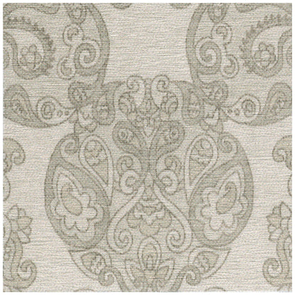 RUGGABLE Disney Traditional Mickey Mouse Washable Rug - Perfect Area Rug for Nursery Playroom Kids Room - Pet &amp; Child Friendly - Stain &amp; Water Resistant - Damask Grey 3&
