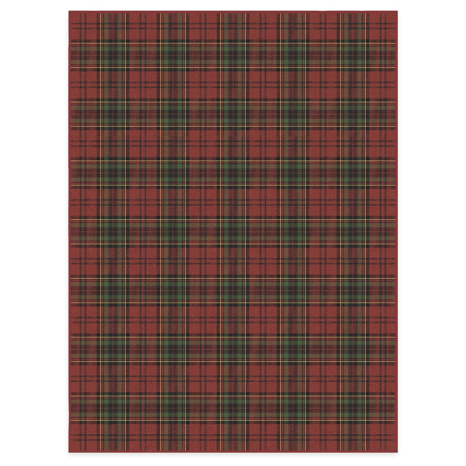 RUGGABLE Winter Plaid Washable Rug - Perfect Holiday Area Rug for Living Room Bedroom Kitchen - Pet &amp; Child Friendly - Stain &amp; Water Resistant - Dress Stewart Tartan Plaid 3&