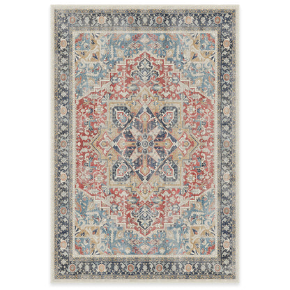 RUGGABLE Kamran Washable Rug - Perfect Vintage Area Rug for Living Room Bedroom Kitchen - Pet &amp; Child Friendly - Stain &amp; Water Resistant - Hazel 5&