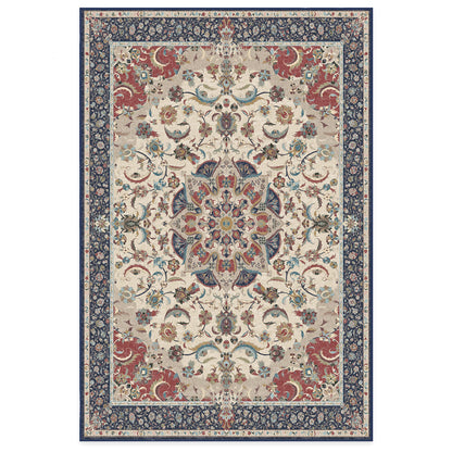RUGGABLE Sima Washable Rug - Perfect Vintage Area Rug for Living Room Bedroom Kitchen - Pet &amp; Child Friendly - Stain &amp; Water Resistant - Royal Blue 2&
