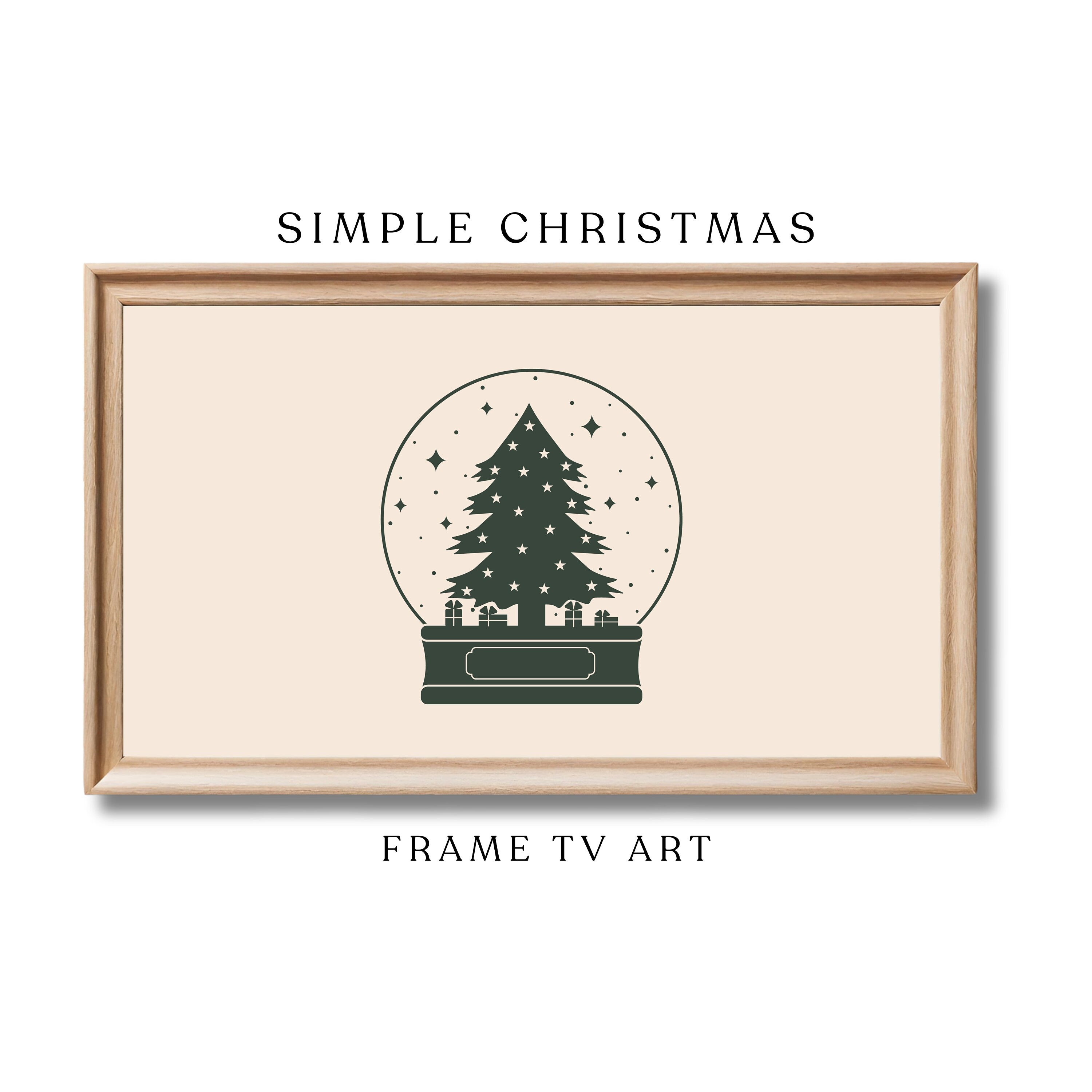 Simple Minimalist Christmas Digital Art for Samsung Frame TV | Modern Neutral | Festive Winter Painting