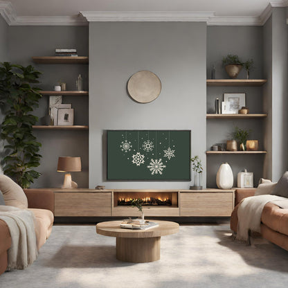Simple Minimalist Christmas Digital Art for Samsung Frame TV | Modern Neutral | Festive Winter Painting