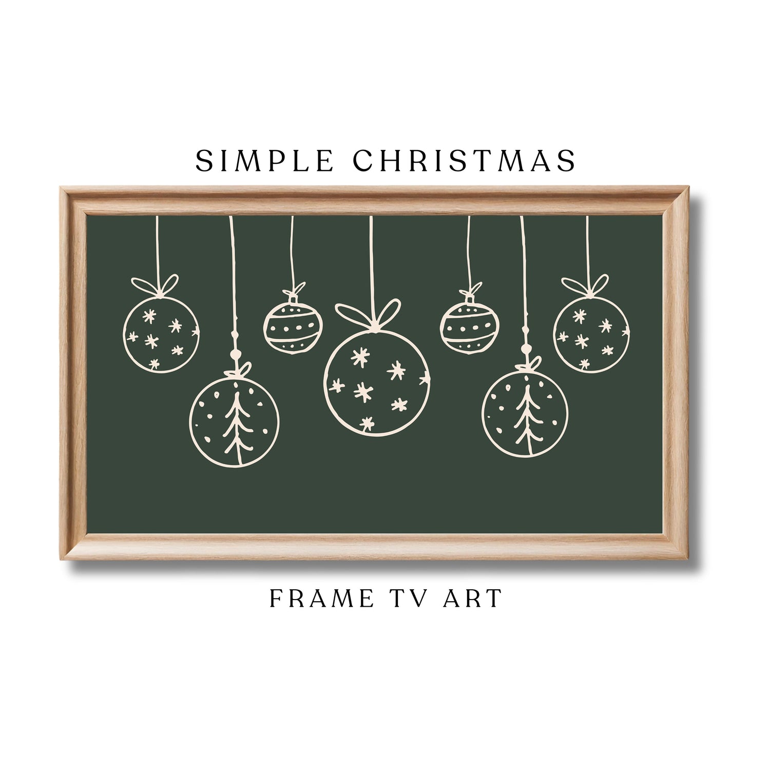 Simple Minimalist Christmas Digital Art for Samsung Frame TV | Modern Neutral | Festive Winter Painting