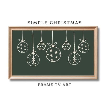 Simple Minimalist Christmas Digital Art for Samsung Frame TV | Modern Neutral | Festive Winter Painting